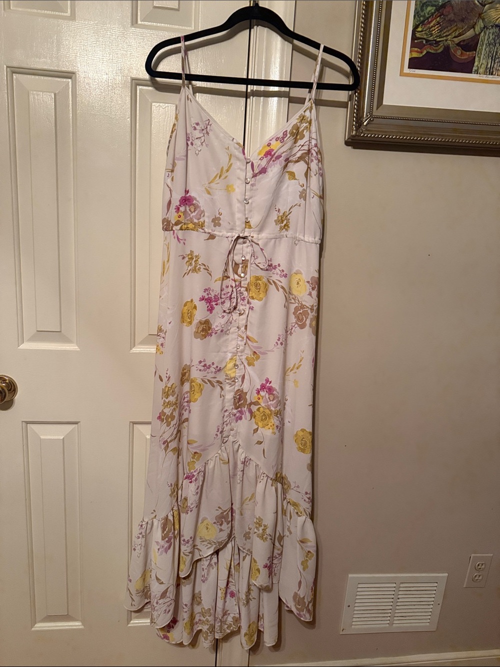 Nanette Lepore "Oh So Pretty" Floral Ruffle High-Low Maxi Dress